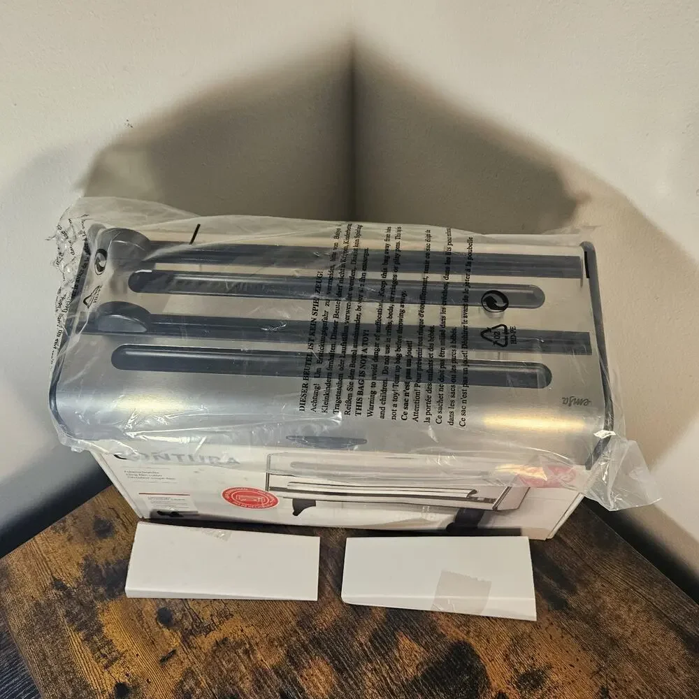 Emsa Contura Stainless Steel 3 in 1 Kitchen Triple Roll Dispenser Foil Holder